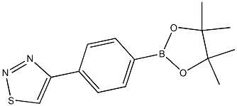 4-(4-(4,4,5,5-tetramethyl-1,3,2-dioxaborolan-2-yl)phenyl)-1,2,3-thiadiazole Struktur