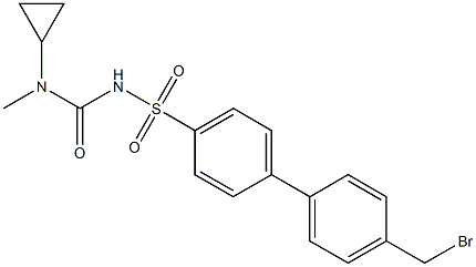 4'-(bromomethyl)-N-(cyclopropylmethylcarbamoyl)biphenyl-4-sulfonamide Struktur