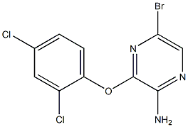 5-bromo-3-(2,4-dichlorophenoxy)pyrazin-2-amine Struktur