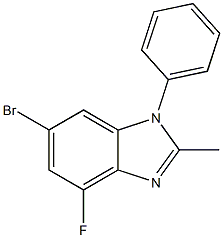 6-bromo-4-fluoro-2-methyl-1-phenyl-1H-benzo[d]imidazole Struktur