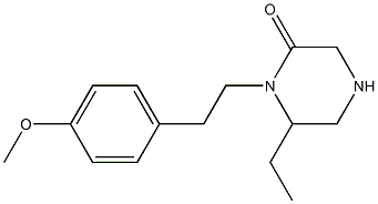 6-ethyl-1-(4-methoxyphenethyl)piperazin-2-one Struktur