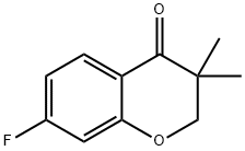 7-fluoro-3,3-dimethylchroman-4-one Struktur