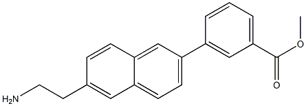 methyl 3-(6-(2-aminoethyl)naphthalen-2-yl)benzoate Struktur