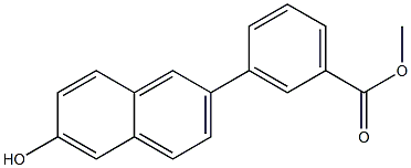 methyl 3-(6-hydroxynaphthalen-2-yl)benzoate Struktur