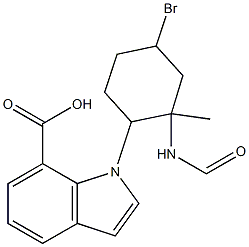 methyl 3-bromo-6-(cyclohexanecarboxamido)-1H-indole-7-carboxylate Struktur