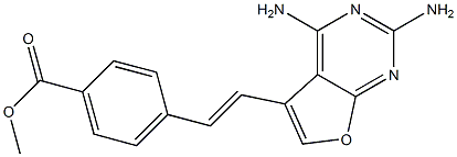 methyl 4-(2-(2,4-diaminofuro[2,3-d]pyrimidin-5-yl)vinyl)benzoate Struktur