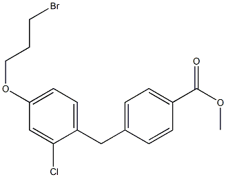 methyl 4-(4-(3-bromopropoxy)-2-chlorobenzyl)benzoate Struktur