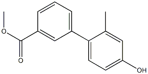 methyl 4'-hydroxy-2'-methylbiphenyl-3-carboxylate Struktur