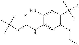 tert-butyl 2-amino-5-ethoxy-4-(trifluoromethyl)phenylcarbamate Struktur