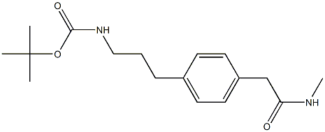 tert-butyl 3-(4-(2-(methylamino)-2-oxoethyl)phenyl)propylcarbamate Struktur