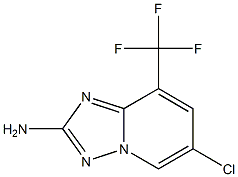 6-Chloro-8-trifluoromethyl-[1,2,4]triazolo[1,5-a]pyridin-2-ylamine Struktur