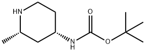 (2S,4S)-(2-Methyl-piperidin-4-yl)-carbamic acid tert-butyl ester Struktur