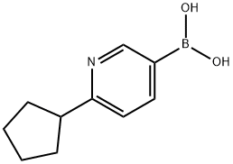 (6-cyclopentylpyridin-3-yl)boronic acid Struktur