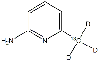 2-Amino-6-(methyl-13C, d3)pyridine Struktur