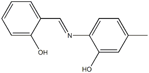 2-[(2-hydroxybenzylidene)amino]-5-methylphenol Struktur