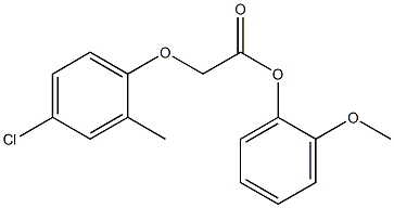 2-methoxyphenyl (4-chloro-2-methylphenoxy)acetate Struktur