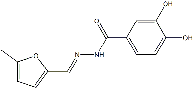 3,4-dihydroxy-N'-[(5-methyl-2-furyl)methylene]benzohydrazide Struktur