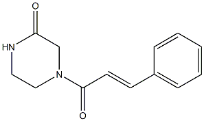 4-cinnamoyl-2-piperazinone Struktur