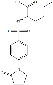 N-{[4-(2-oxo-1-pyrrolidinyl)phenyl]sulfonyl}norleucine Struktur