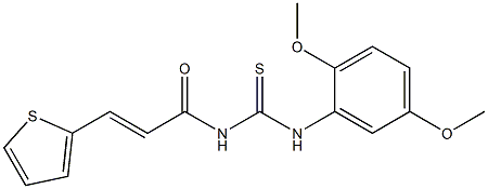 N-{[(2,5-dimethoxyphenyl)amino]carbonothioyl}-3-(2-thienyl)acrylamide Struktur