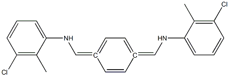 N,N'-[1,4-phenylenedi(methylylidene)]bis(3-chloro-2-methylaniline) Struktur