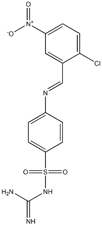 N-[amino(imino)methyl]-4-[(2-chloro-5-nitrobenzylidene)amino]benzenesulfonamide Struktur