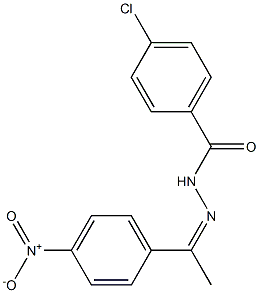 4-chloro-N'-[1-(4-nitrophenyl)ethylidene]benzohydrazide Struktur