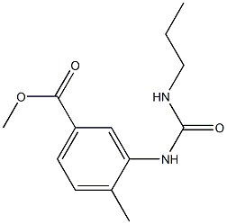 methyl 4-methyl-3-(3-propylureido)benzoate Struktur