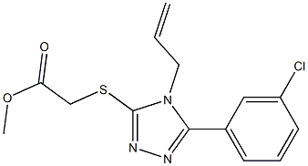 methyl 2-((4-allyl-5-(3-chlorophenyl)-4H-1,2,4-triazol-3-yl)thio)acetate Struktur