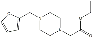 ethyl 2-(4-(furan-2-ylmethyl)piperazin-1-yl)acetate Struktur