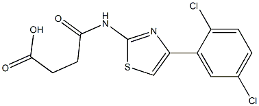 4-((4-(2,5-dichlorophenyl)thiazol-2-yl)amino)-4-oxobutanoic acid Struktur