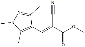 (E)-methyl 2-cyano-3-(1,3,5-trimethyl-1H-pyrazol-4-yl)acrylate Struktur