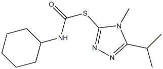 S-(5-isopropyl-4-methyl-4H-1,2,4-triazol-3-yl) cyclohexylcarbamothioate Struktur