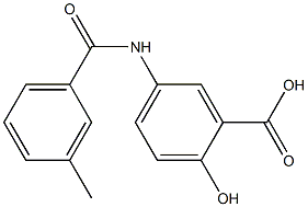 2-hydroxy-5-(3-methylbenzamido)benzoic acid Struktur