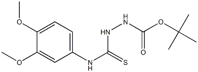 tert-butyl 2-((3,4-dimethoxyphenyl)carbamothioyl)hydrazinecarboxylate Struktur