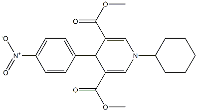 dimethyl 1-cyclohexyl-4-(4-nitrophenyl)-1,4-dihydropyridine-3,5-dicarboxylate Struktur