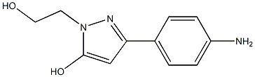 3-(4-aminophenyl)-1-(2-hydroxyethyl)-1H-pyrazol-5-ol Struktur