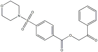 2-oxo-2-phenylethyl 4-(morpholinosulfonyl)benzoate Struktur