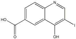 4-Hydroxy-3-iodo-quinoline-6-carboxylic acid Struktur