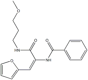 N-(2-FURAN-2-YL-1-(3-METHOXY-PROPYLCARBAMOYL)-VINYL)-BENZAMIDE Struktur