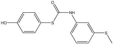 S-(4-HYDROXYPHENYL) N-(3-(METHYLTHIO)PHENYL)THIOCARBAMATE Struktur