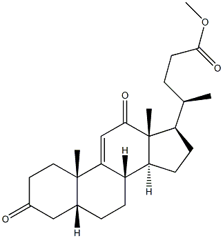 METHYL 3,12-DIOXO-5-BETA-CHOL-9(11)-EN-24-OATE Struktur