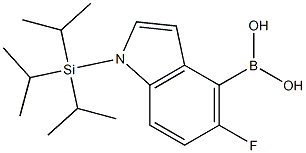 {5-fluoro-1-[tris(propan-2-yl)silyl]-1H-indol-4-yl}boronic acid Struktur