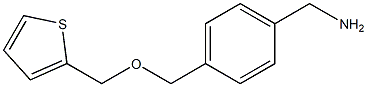 (4-((thiophen-2-ylmethoxy)methyl)phenyl)methanamine Struktur