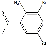 1-(2-Amino-3-bromo-5-chloro-phenyl)-ethanone Struktur