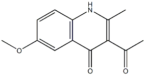 3-Acetyl-6-methoxy-2-methyl-1H-quinolin-4-one Struktur