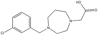 2-(4-(3-chlorobenzyl)-1,4-diazepan-1-yl)acetic acid Struktur