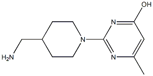 2-(4-(aminomethyl)piperidin-1-yl)-6-methylpyrimidin-4-ol Struktur