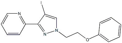 2-(4-iodo-1-(2-phenoxyethyl)-1H-pyrazol-3-yl)pyridine Struktur