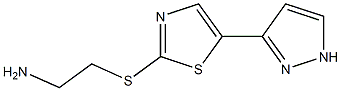 2-(5-(1H-pyrazol-3-yl)thiazol-2-ylthio)ethanamine Struktur